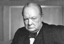 Winston Churchill portrait en noir et blanc de Yousuf Karsh