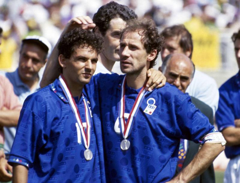 Franco Baresi et ROberto Baggio