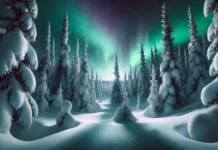 La vie pendant la nuit polaire La nuit arctique aurore boréale