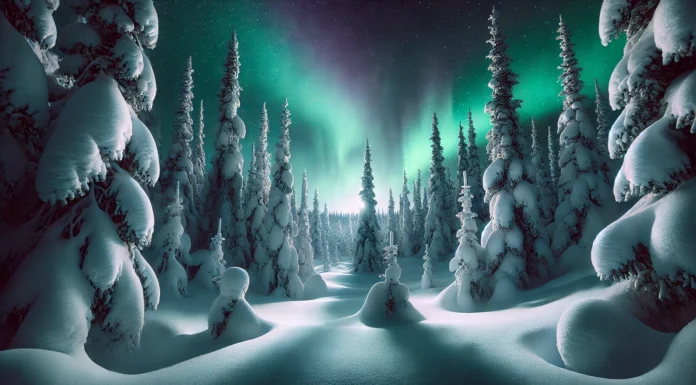 La vie pendant la nuit polaire La nuit arctique aurore boréale