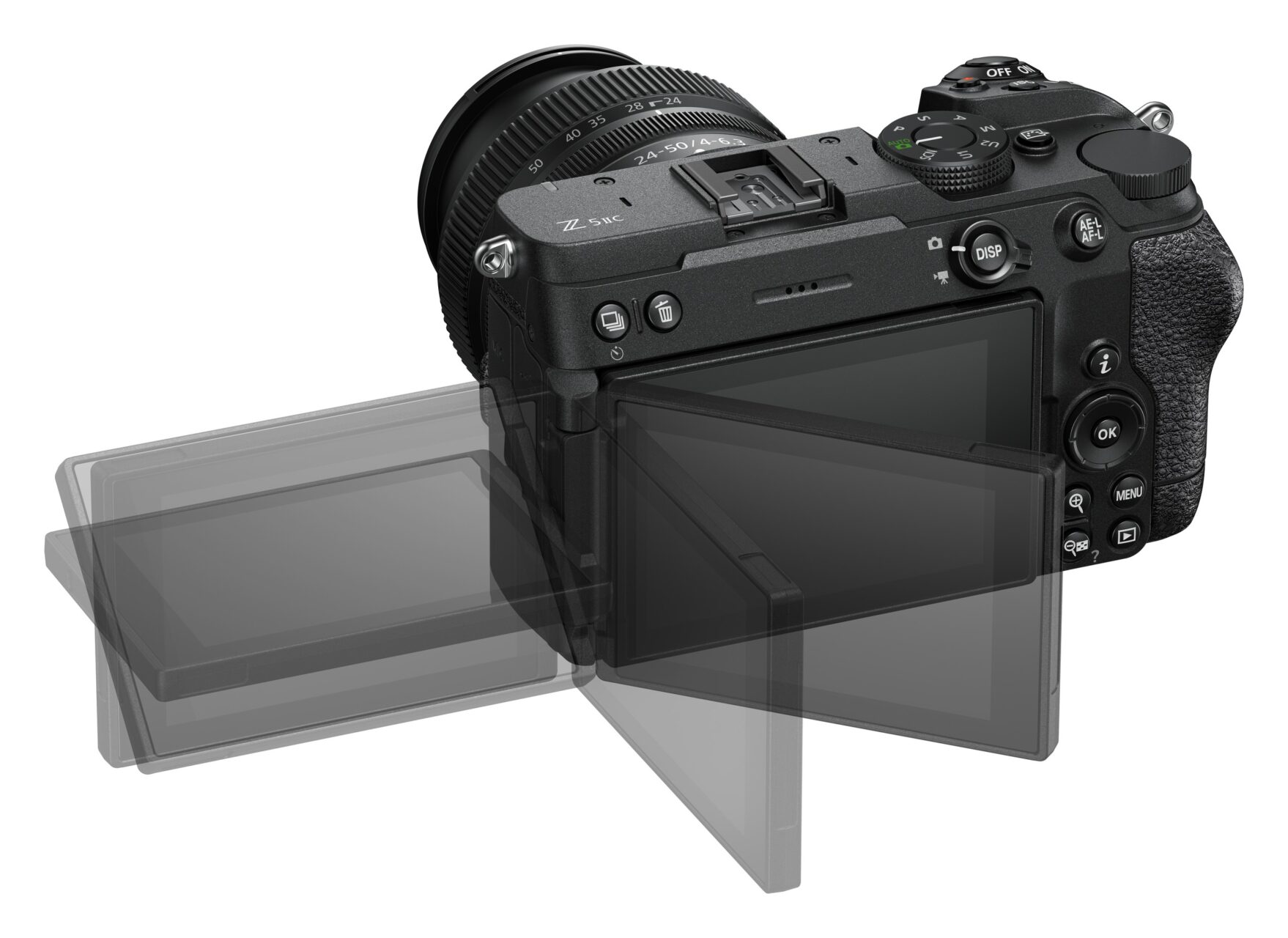 Nikon Z5IIC noir avec son écran tactile orientable de 3,2 pouces déplié